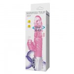 BAILE - WIBRATOR MOTYLEK Z PERŁAMI WEWNĄTRZ FIOLETOWY 29 CM