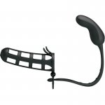 BAILE - NAKŁADKA NA PENISA Z MASAŻEREM ANALNYM CZARNA