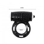 BAILE - WIBRUJĄCY PIERŚCIEŃ NA PENISA CZARNY