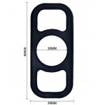 BAILE - ELASTYCZNY SILIKONOWY PIERŚCIEŃ NA PENISA CZARNY