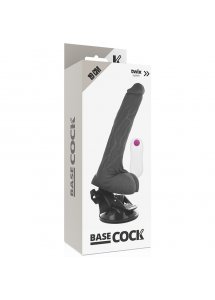 BASECOCK - REALISTYCZNY WIBRATOR NA PILOTA CZARNY 19CM