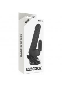 BASECOCK - REALISTYCZNY WIBRATOR NA PILOTA CZARNY 18.5CM