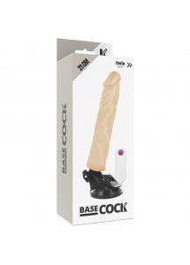BASECOCK - REALISTYCZNY WIBRATOR NA PILOTA CIELISTY 21CM