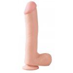 BASIX - NATURALNE DILDO Z JĄDRAMI CIELISTE 25 CM