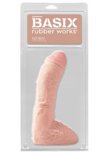 BASIX - NATURALNE DILDO Z JĄDRAMI I ŻYŁAMI CIELISTE 25 CM