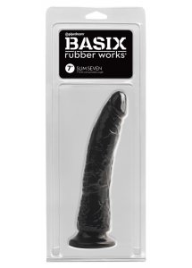 BASIX - REALISTYCZNE DILDO SLIM 7 CZARNE