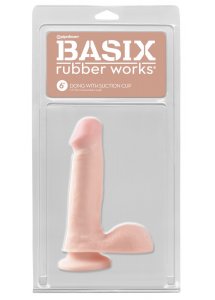 BASIX - REALISTYCZNE DILDO Z JĄDRAMI CIELISTE 15 CM