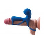 BEAUMENTS - ELASTYCZNY WIBRATOR DLA PAR + PILOT NIEBIESKI