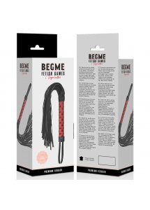 BEGME - WEGAŃSKI PEJCZ DO KRĘPOWANIA CZARNO-CZERWONY