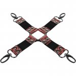 BEGME - CZERWONY KRAWAT Z WIEPRZOWEJ SKÓRY WEGAŃSKIEJ