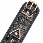 BEGME BLACK - CZARNE KAJDANKI NA NOGI Z WEGAŃSKIEJ SKÓRY