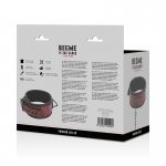 BEGME - CZERWONA OBROŻA ZE SMYCZĄ ZE SKÓRY WEGAŃSKIEJ