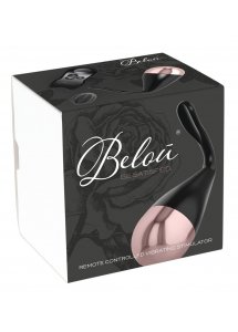 BELOU - JAJECZKO WIBRACYJNE ZE STYMULATOREM ŁECHTACZKI CZARNY