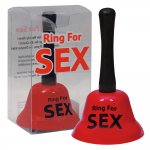 CZERWONY DZWONECZEK Z NAPISEM "RING FOR SEX"
