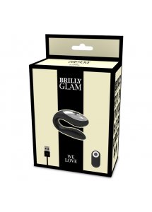BRILLY GLAM - WIBRATOR Z MASAŻEREM ŁECHTACZKI I PILOTEM CZARNY
