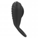 BRILLY GLAM - PIERŚCIEŃ NA PENISA ALAN ZE STYMULATOREM ŁECHTACZKI CZARNY