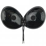 BYE BRA - OKRĄGŁY SZNUROWANY BIUSTONOSZ SAMONOŚNY CZARNY