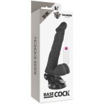 BASECOCK - REALISTYCZNY WIBRATOR NA PILOTA CZARNY 20CM