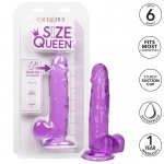 CALEXOTICS - ELASTYCZNE DILDO SIZE QUEEN 15,3 CM FIOLETOWE
