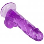 CALEXOTICS - ELASTYCZNE DILDO SIZE QUEEN 15,3 CM FIOLETOWE