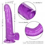 CALEXOTICS - ELASTYCZNE DILDO SIZE QUEEN 20,3 CM FIOLETOWE