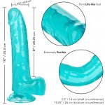 CALEXOTICS - ELASTYCZNE DILDO SIZE QUEEN 20,3 CM NIEBIESKIE