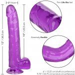 CALEXOTICS - ELASTYCZNE DILDO SIZE QUEEN 25,5 CM FIOLETOWE