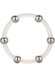 CALEXOTICS - PIERŚCIEŃ EREKCYJNY ZE STALOWYMI KORALIKAMI XL