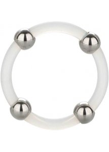 CALEXOTICS - PIERŚCIEŃ EREKCYJNY ZE STALOWYMI KORALIKAMI L