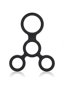 CALEXOTICS - POCZWÓRNY PIERŚCIEŃ EREKCYJNY CZARNY