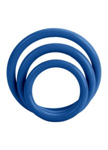CALEXOTICS - ZESTAW 3-PIERŚCIENI NA PENISA NIEBIESKIE