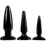 CALEXOTICS - ZESTAW 3 KORKÓW DO TRENINGU ANALNEGO CZARNE