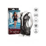 CALEXOTICS - SEKSOWNA MINI SUKIENKA KORONKOWA CZARNA PLUS SIZE