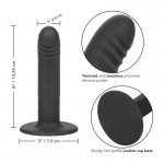 CALEXOTICS - SILIKONOWE PRĄŻKOWANE DILDO IDEALNE DO UPRZĘŻY CZARNE 15,25 CM