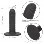 CALEXOTICS - SILIKONOWE PRĄŻKOWANE DILDO IDEALNE DO UPRZĘŻY CZARNE 12 CM