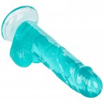CALEXOTICS - ELASTYCZNE DILDO SIZE QUEEN 15,3 CM NIEBIESKIE