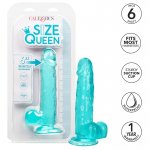 CALEXOTICS - ELASTYCZNE DILDO SIZE QUEEN 15,3 CM NIEBIESKIE