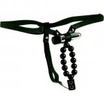 CALEXOTICS - WIBRUJĄCE STRINGI Z KORALIKAMI CZARNE