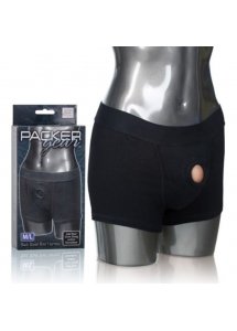 CALEXOTICS - UPRZĄŻ/BOKSERKI PACKER GEAR DO PENISÓW CZARNE M/L