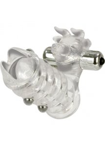 CALEXOTICS - NAKŁADKA NA PENISA ZE STYMULATOREM ŁECHTACZKI