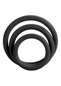 CALEXOTICS - ZESTAW 3-PIERŚCIENI NA PENISA CZARNE
