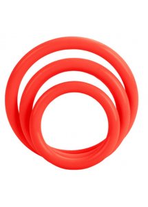 CALEXOTICS - ZESTAW 3-PIERŚCIENI NA PENISA CZERWONE