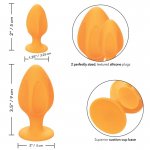 CALEXOTICS - ZESTAW DWÓCH SILIKONOWYCH KORKÓW ANALNYCH POMARAŃCZOWY
