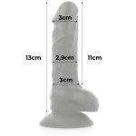 COCK MILLER - REALISTYCZNE SILIKONOWE DILDO CZARNE 13CM