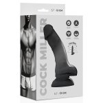 COCK MILLER - REALISTYCZNE SILIKONOWE DILDO CZARNE 13CM