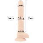 COCK MILLER - UPRZĄŻ STRAP-ON + DILDO CIELISTE 24 CM