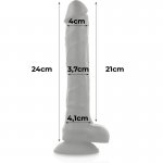 COCK MILLER - UPRZĄŻ STRAP-ON + DILDO CZARNE 24 CM