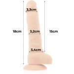 COCK MILLER - UPRZĄŻ STRAP-ON + DILDO CIELISTE 18 CM