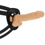COCK MILLER - UPRZĄŻ STRAP-ON + DILDO CIELISTE 18 CM