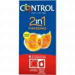 CONTROL 2IN1 - PREZERWATYWA FINISSIMO + PORCJA LUBRYKANTU 6 SZT